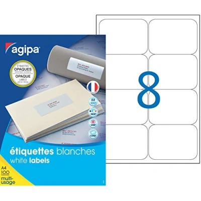 Image de Apli 102422 Lot de 800 Etiquettes DIN A4 multi usage opaques 99,1 mm x 67,7 Blanc