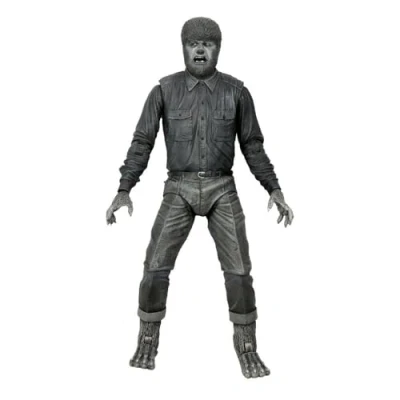 Image de NECA Universal Monsters Ultimate Wolf Man B&amp;W 7 Action Figure, Blanc
