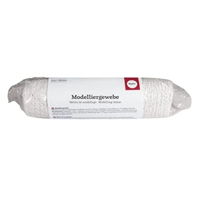 Image de Rayher 34139000 Tissu de modelage Plâtré, 3 m x 20 cm Blanc