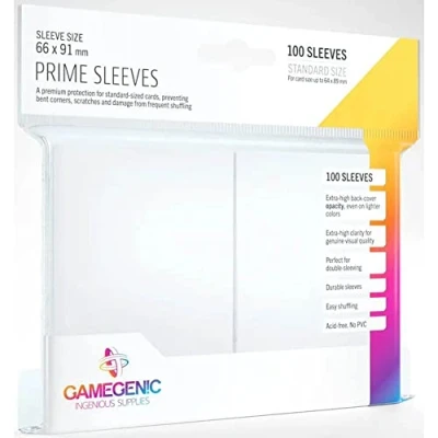 Image de GAMEGEN!C Pack Prime Sleeves White (100), Color (GGS10017ML)