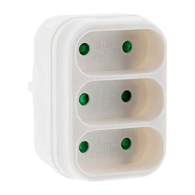 Image de Triplite 3x 2P 6A façade Blanc Zenitech