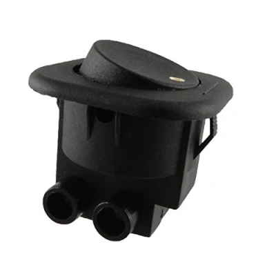 Image de 2 couvercles Interrupteur, Interrupteur à bascule 6 A 250 V contacts visser, Noir avec Rouge