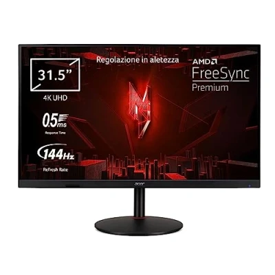 Image de Acer NITRO XV2 XV322QKKVbmiiphuzx LED display 80 cm (31.5&quot;) 3840 x 2160 pixels Full HD LCD Noir