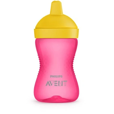 Image de Philips AVENT SCF80404 Verre d&#039;apprentissage avec bec verseur paille 300 ml Gobelets (verre pour fille, couvercle écrou, Indonésie, ml, 1