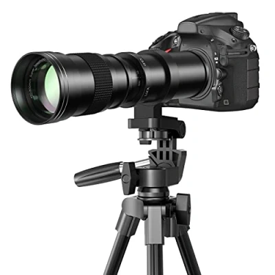 Image de Lightdow 420 800mm f/8.3 16 Téléobjectif pour Canon EF/EF S, Manuel avec Anneau en T, EOS Rebel SL2 SL1 T8i T7 850D 800D 750D 4000D 2000D 90D 77D 6D 5D 1D Caméra DSLR
