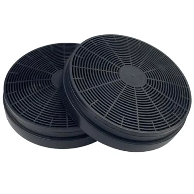 Image de Dunkwckore 2x Filtre Hotte Aspirante, Ø175 Mm Charbon Hotte, à Actif Filtrant Odeurs Extracteur de Cuisine Recyclage Air Remplacement pour Klarstein