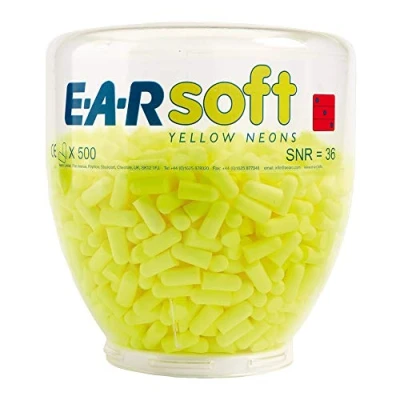 Image de Bonbonne de bouchons d&#039;oreilles 3M™ E A Rsoft™ Yellow Neon PD 01 002