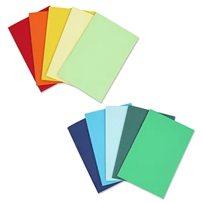 Image de Quanerba 10 Pièces Cahier Ligné Carnet de note A5 (21X 14,8cm), Bloc notes 60 pages (30 feuilles), Couleurs bonbons Étudiant, en Carton,Cahier Classique (A5)