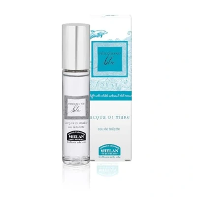 Image de Helan Emozione Blu parfum masculin frais et léger avec des notes effervescentes de citron, bergamote d&#039;eucalyptus, floral, marin boisé, pétillant 10 ml