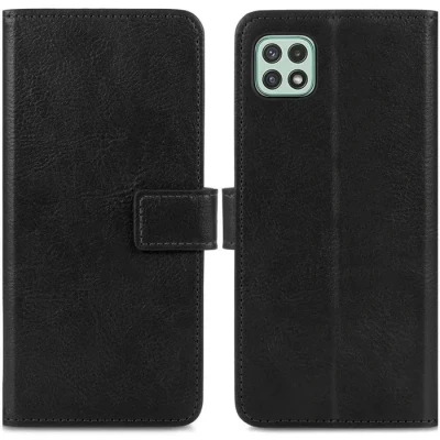 Image de Coque Portefeuille IMOSHION Samsung Galaxy A22 (5G) Similicuir Noir Souple Résistant aux chocs