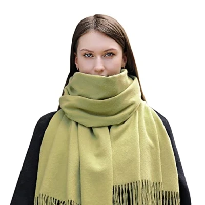 Image de MASADA Écharpe d&#039;hiver pour femmes chaude et douce Vert