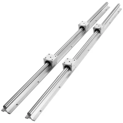 Image de VEVOR lineaire Geleiding geleider rail 2 stuks SBR20 1200mm koolstofstaal aluminium geleiderail SBR20UU schuifblokken lineair lager
