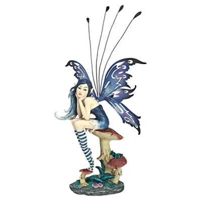 Image de Design Toscano QS232725 Statuette Sapphire la Fée Pepperwand, Multicolore, 7.5 x 20.5 23 cm