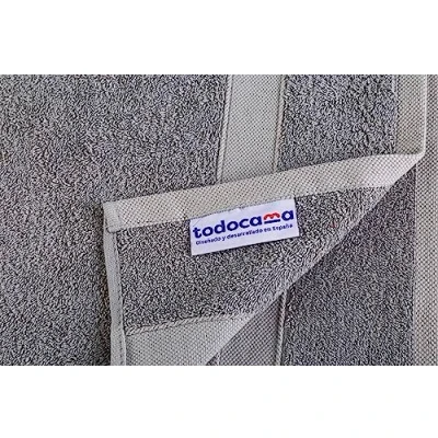 Image de Todocama Lot de 2 Serviettes 100% Coton 550 g/m² Extra Douces 5503, très absorbantes et à séchage Rapide (Gris Clair, 100 x 150 cm)
