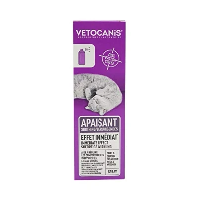 Image de Vetocanis Spray Apaisant et Calmant Pour Chat Diffuseur Anti Stress A base de Phéromones Herbe à Effet Immédiat Chaton