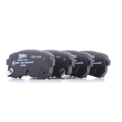 Image de VALEO 301867 Jeu de plaquettes frein FIRST Essieu arrière contact signal d&#039;usure inclus avec tôle anti bruit HYUNDAI: i20 I 3/5 portes, Kona SUV