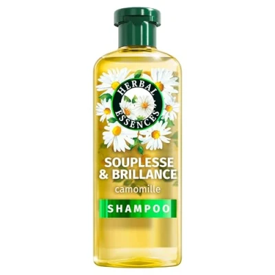 Image de Herbal Essences Souplesse &amp; Brillance Shampooing Camomille 250ml Cheveux Frisés et Ternes plus Souples Brillants, Extrait de Ingrédients d’Origine Naturelle