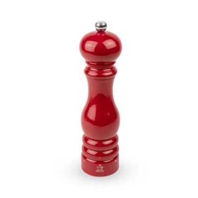 Image de PEUGEOT Moulin à Sel Paris u&#039;Select 22 cm 6 Réglages de Moutures Innovation Glace, Mécanisme Zirlion En Bois Labellisé PEFC Fabrication Française Coloris Laqué Rouge Passion