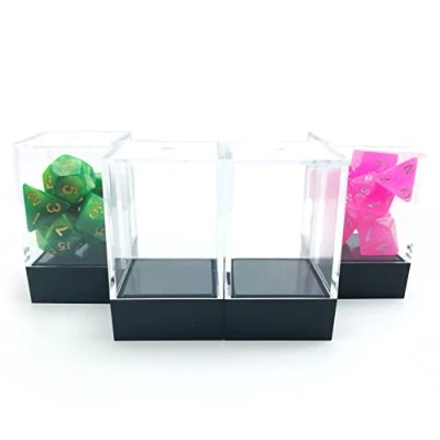 Image de Classic Brick Box for RPG Dice, Clear Plastic Dice Box, Case, Transparent Packaging, 5pcs Set