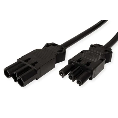 Image de BACHMANN Rallonge d&#039;appareil GST18 3 Prise/Prise Femelle, Noir, 1,5 m