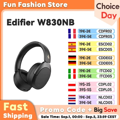 Image de Edifier W830NB Casque sans fil à réduction active du bruit supra auriculaire Bluetooth 5.4