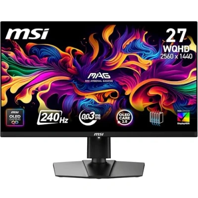 Image de MSI MAG 271QP QD OLED X24 écran plat de PC 67,3 cm (26.5 ) 2560 x 1440 pixels Wide Quad HD Noir Neuf