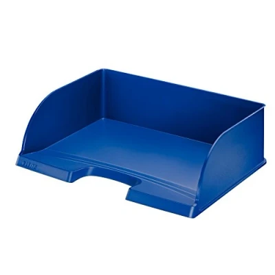 Image de Leitz Corbeille à Courrier A4 Format Paysage, Jumbo, Bleu, Gamme Plus, 52190035 103 mm