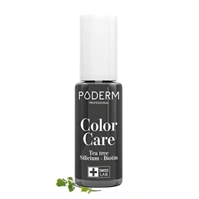Image de PODERM MYCOSE Ongles Vernis Couleur Black TEA TREE Prévention &amp; Traitement des Jaunes/Abîmés SOIGNE COLORE Soin professionnel pied/main Facile/rapide Swiss Made