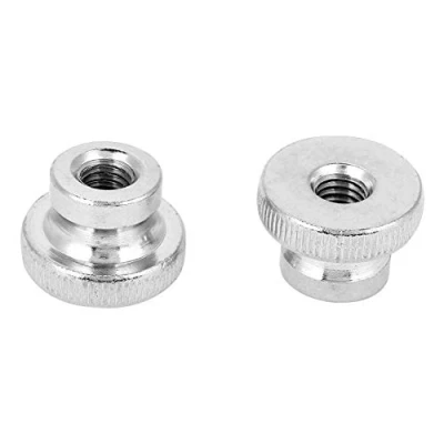 Image de M3 M4 M5 M6 M8 M10 Acier au Carbone Plaquée par Serrent la Poignée Moletée d&#039;Écrou de Pouce avec les Écrous(M8（2pcs）)