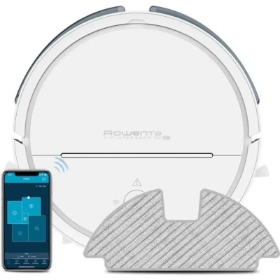 Image de Rowenta X Plorer Serie 120 AI Aspirateur robot laveur, Aspire et lave les sols, Intelligence artificielle, Navigation précise, Technologie Laser + caméra, Wifi, Compatible assistant vocal RR7877WH