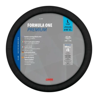Image de Couvre volant en polyester Lampa Formula One noir 40/42 cm