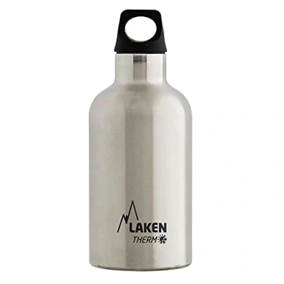 Image de Bouteille isotherme Futura de Laken en acier inoxydable avec isolation sous vide et goulot étroit 350 ml Argent