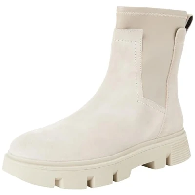 Image de Geox D Vilde Bottines à plateau, Femme, Taille: 39.5, Sand Cuir / matière synthétique