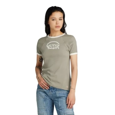 Image de G Star Femme Top Army Ringer Slim, Vert (shamrock D24506 D527 2199), S