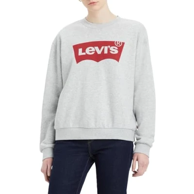 Image de Levi&#039;s Everyday Maillot de survêtement, Crew Core Batwing II Starstruck Heather Grey Hetaher Grey, S Femme