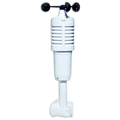 Image de TFA Dostmann Anémomètre, 30.3801.02, pour stations météo WLAN 35.8001 35.8002 via App : 35.8000, vitesse du vent, blanc