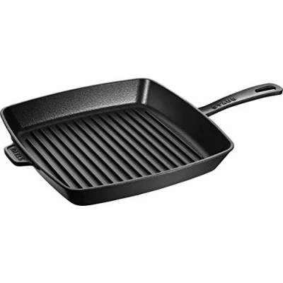 Image de STAUB Gril Américain en Fonte, Carré, 26 x cm, Noir Mat