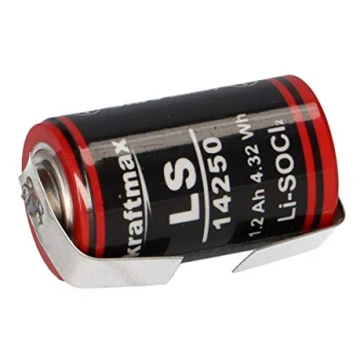 Image de Kraftmax LS14250 Batterie au lithium 3,6 V 1/2 AA Cosse à souder LF en forme de U