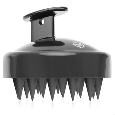 Image de FReatech Brosse à Cheveux en Silicone pour Shampooing et Massage Cuir Chevelu, [Humide &amp; Sec] Masseur Tete, Nettoyage Profondeur Exfoliation Douce, Stimuler la Croissance des Cheveux, Noir