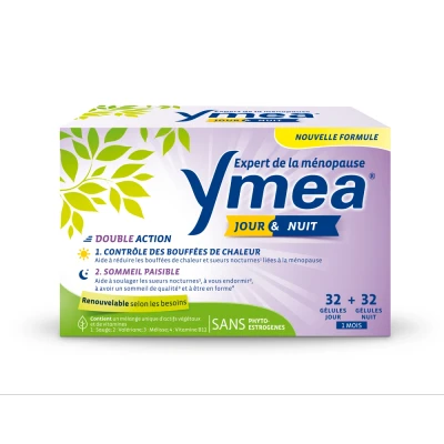 Image de Ymea Ménopause Bouffées de Chaleur et Sommeil 64 Gélules