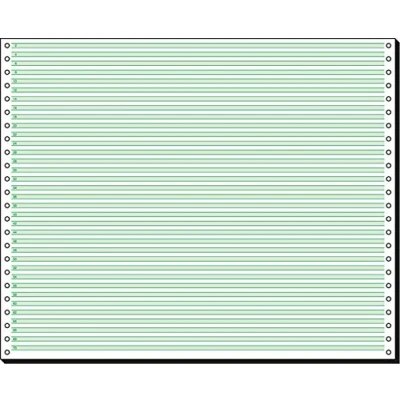Image de SIGEL papier listing sans fin, 375 x 12&quot;, A3 vertical Simple, 60 g/m2, 1/6&quot; vert Contenu: 2000 feu