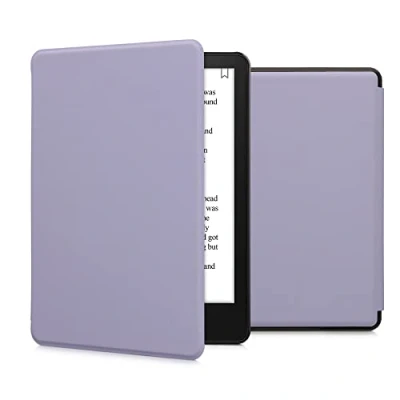 Image de kwmobile Coque Liseuse Compatible avec Amazon Kindle Paperwhite 11. Generation 2021 à Rabat Magnétique en Simili Cuir pour Lavande