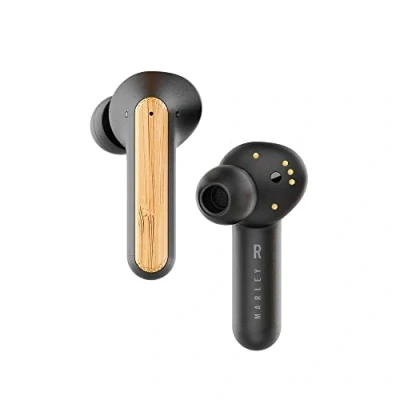 Image de House of Marley Redemption ANC Ecouteurs Bluetooth Sans fil Réduction de Bruit Active Longue batterie 7 heures d’ecoute et 28 avec boitier compact rechargeable Matériaux durables