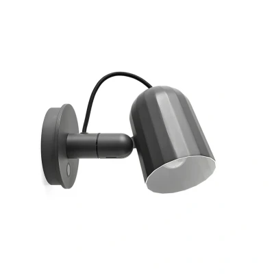 Image de HAY Noc Wall Button applique LED, gris foncé