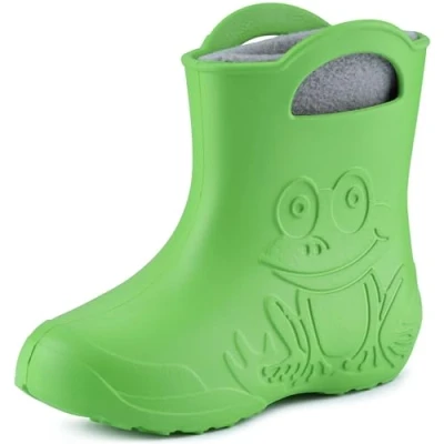 Image de Ladeheid Bottes en caoutchouc pour enfants, Taille: 26 27, Lime Matière synthétique