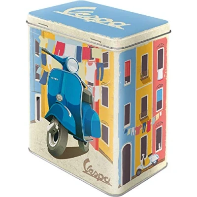 Image de Nostalgic Art Boîte de conservation rétro L, Vespa Laundry Idée cadeau pour fans scooters, Grande récipient à détergent, Design vintage, 3 l