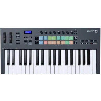 Image de Novation FLkey 37 Clavier maître MIDI intégration parfaite avec FL Studio, modes de gammes et d&#039;accords Tous les logiciels nécessaires à la production musicale, Noir