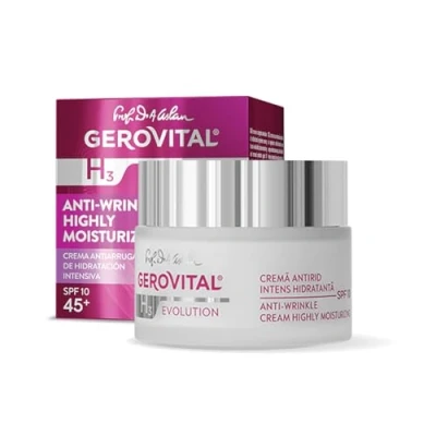 Image de Crème Visage Anti Rides à l&#039;Acide Hyaluronique 3%, Hydratation Intense et Immédiate, Effet Lifting, Comblement Lissage des Rides, 50 ml, Gerovital H3 Evolution