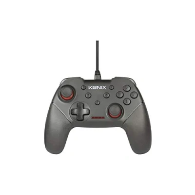 Image de Konix Mythics Manette Filaire pour Console Nintendo Switch, Switch Lite, OLED et PC Connexion USB Câble 3 m Noir