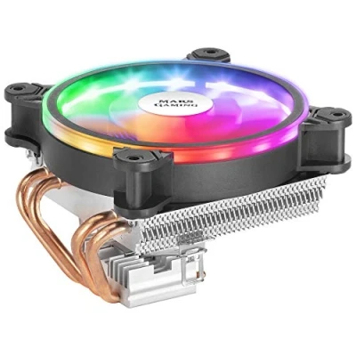 Image de Mars Gaming MCPU220, Dissipateur CPU Noir, TDP 140 W, Dual ARGB, Silent PWM